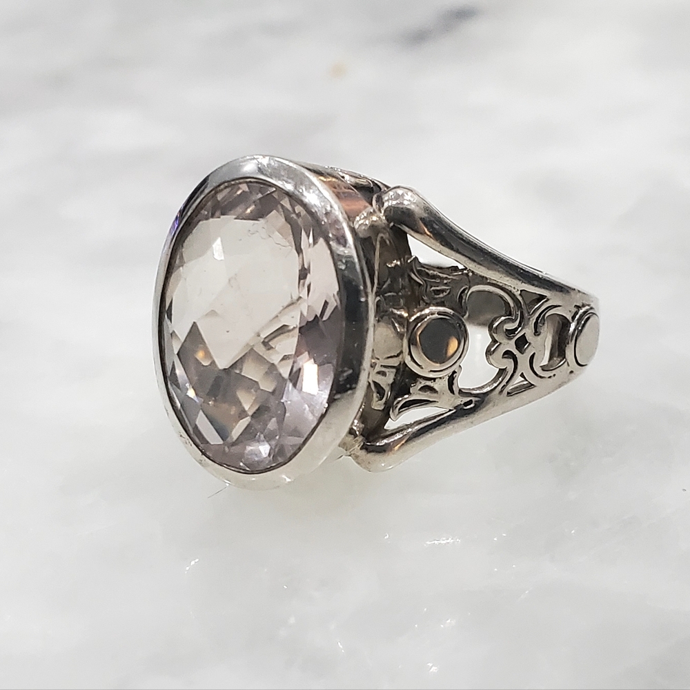 Rare Unreleased Silpada 925 Sterling Silver Faceted CZ Ring